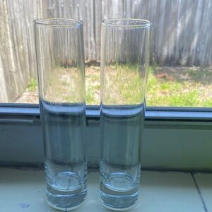 Craft Clear Glass Bud Vase Pair